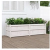 Image de Jardinière blanc 180x50x50 cm bois de pin massif 837505