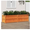 Image de Jardinière cire marron 180x50x50 cm bois de pin massif