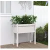 Image de Jardinières avec pieds blanc 70x31x70 cm bois de pin massif