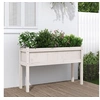 Image de Jardinières avec pieds blanc 110x31x70 cm bois de pin massif