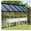 Image de Jardinières 2 pcs avec pieds blanc bois de pin massif 837567