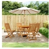 Image de Ensemble à Manger de Jardin 5 pcs, Chaises et Table à Dîner, Meubles de Terrasse Patio Extérieur, Rétro, Bois 3203352