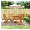 Image de Ensemble à Manger de Jardin 5 pcs, Chaises et Table à Dîner, Meubles de Terrasse Patio Extérieur, Rétro, Bois 3203353