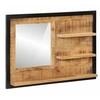 Image de Spiegel met schappen 80x8x55 cm glas en massief mangohout358578