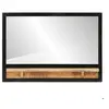 Image de Miroir avec étagère verre et bois massif manguier