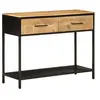 Image de Table Console, Bout de Canapé avec 2 Tiroirs, Table d'Appoint, Meuble de Salon Entrée Couloir, Bois Massif de 358581