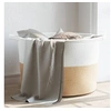 Image de Panier à Linge, Corbeille à Linge avec Poignées, Coffre à Linge avec Rangement, Organisateur de Salle de Bain, Beige 358471