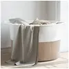 Image de Panier à Linge, Corbeille à Linge avec Poignées, Coffre à Linge avec Rangement, Organisateur de Salle de Bain, Marron 358472