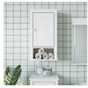 Image de Armoire murale de salle de bain BERG blanc bois de pin massif 358548