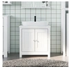Image de Meuble de salle de bain BERG blanc 60x34x59 cm bois pin massif