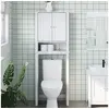 Image de Rangement au-dessus de la cuvette BERG blanc bois massif 358554