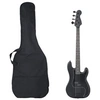 Image de Guitare Basse Electrique pour Débutants avec Sac, Instrument de Musique pour Débutants avec Ceinture, Guitare avec Housse, Noir 4/4 46