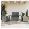 Image de Ensemble à manger jardin 4pcs et coussins Gris Résine tressée, ensemble de meubles de jardin, ensemble de salle à 3203504