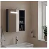 Image de Armoire de salle de bain à miroir avec LED gris 45x13x52 cm, armoire de toilette avec miroir, armoire murale avec 357966