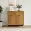 Image de Buffet FLAM 80x40x80 cm bois massif de pin, armoire, meuble de rangement, meuble de couloir, placard, meuble de rangement de cuisine