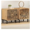 Image de Tables de chevet 2 pcs 40x33x46 cm Bois de manguier solide