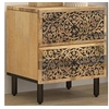 Image de Table de Chevet, Armoire de Nuit avec Tiroirs, Table de Téléphone, Meuble de Rangement Chambre Salon, Rétro, Bois de 358210