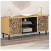 Image de Meuble TV, Armoire de Télévision avec Etagères et Portes, Meuble Télé avec Rangement Salle de Séjour, Rétro, Bois 358212