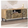 Image de Meuble TV, Armoire de Télévision avec Portes et Tiroir, Meuble Télé avec Rangement Salon Salle de Séjour, Rétro, Bois 358226