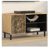 Image de Meuble TV, Armoire de Télévision avec Porte et Pieds, Meuble Télé avec Rangement Salon Salle de Séjour, Rétro, Bois 358227