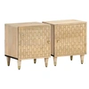Image de Tables de chevet 2 pcs 40x33x46 cm Bois de manguier solide