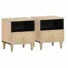 Image de Tables de Chevet 2 pcs, Armoires de Lit avec 2 Tiroirs, Tables de Nuit avec Pieds, Armoires de Nuit Chambre, Moderne, 358255