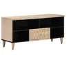 Image de Meuble TV 100x33x46 cm bois massif de manguier, support TV, armoire média, armoire hifi, unité TV, meuble multimédia, 358264