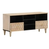 Image de Meuble TV 100x33x46 cm bois massif de manguier, support TV, armoire média, armoire hifi, unité TV, meuble multimédia, 358266