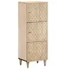 Image de Buffet, Armoire Latérale avec Portes et Poignées, Meuble de Rangement, Organisateur de Salon, Moderne, Bois de Manguier Massif
