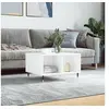Image de Table basse Blanc brillant 60x50x36,5 cm Bois d'ingénierie 830534