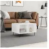 Image de Table basse Blanc brillant 60x50x36,5 cm Bois d'ingénierie830542