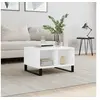 Image de Table basse Blanc 60x50x36,5 cm Bois d'ingénierie 830548