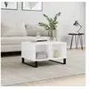Image de Table basse Blanc brillant 60x50x36,5 cm Bois d'ingénierie830550