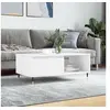 Image de Table basse Blanc 90x50x36,5 cm Bois d'ingénierie 830556