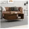 Image de Table basse Chêne marron 90x50x36,5 cm Bois d ingénierie