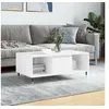 Image de Table basse Blanc brillant 90x50x36,5 cm Bois d ingénierie