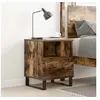 Image de Table de chevet chêne fumé 40x35x50 cm bois d'ingénierie 830646