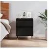 Image de Table de chevet Noir 40x35x50 cm Bois d'ingénierie 830654