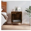 Image de Table de chevet chêne fumé 40x35x50 cm bois d'ingénierie 830710