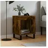 Image de Table de chevet chêne fumé 40x35x50 cm bois d'ingénierie830742