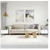 Image de Tables basses 2 pcs blanc brillant 50x46x35cm bois d'ingénierie 830849