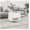 Image de Table basse blanc 50x46x50 cm bois d'ingénierie 830892