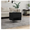 Image de Table basse noir 50x46x50 cm bois d'ingénierie 830910