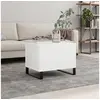 Image de Table basse Blanc 60x44,5x45 cm Bois d'ingénierie 830956