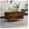 Image de Table Basse, Table d'Appoint avec Dessus Relevable, Bout de Canapé avec Pieds, Meuble de Rangement Salon, Moderne, Chêne Fumé Bois d'Ingénierie