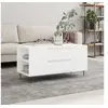 Image de Table basse blanc 102x44,5x50 cm bois d'ingénierie 830996