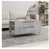 Image de Table basse gris béton 102x44,5x50 cm bois d'ingénierie 831000