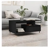 Image de Table basse Noir 90x49x45 cm Bois d'ingénierie 831013
