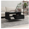 Image de Table basse Noir 90x49x45 cm Bois d'ingénierie831021