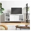 Image de Meuble TV Blanc brillant 100x35x55 cm Bois d'ingénierie831318